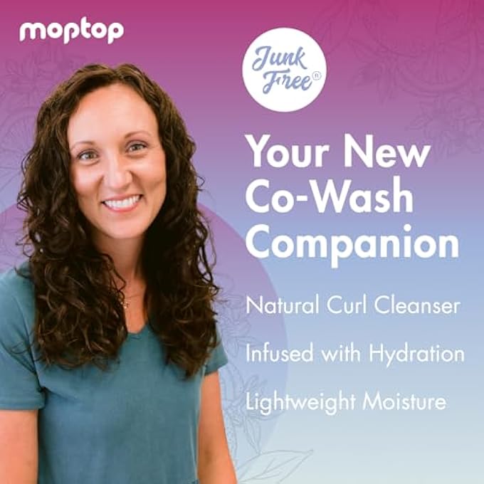 MopTop 8OZ COWASH CLEANSING CONDITIONER, WAVY, CURLY & KINKY-COILY, COLOR TREATED & NATURAL HAIR MOISTURIZER, MADE W/ALOE, SEA BOTANICALS & HONEY THAT REDUCES FRIZZ, INCREASES MOISTURE & MANAGEABILITY FOR S - Image 3
